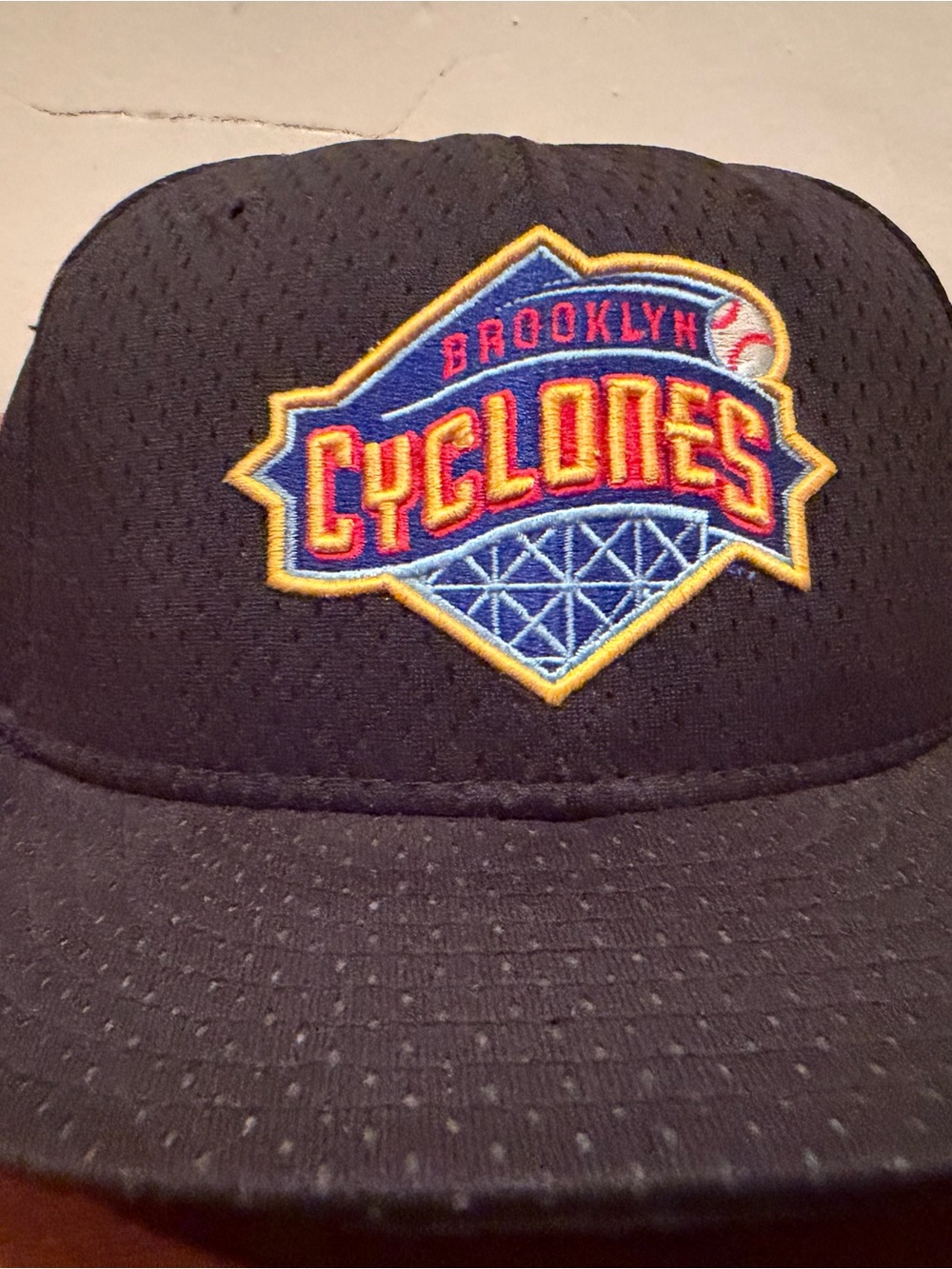 Brooklyn Cyclones Black Mesh BP New Era Cap Hat Baseball Size 7 1/8